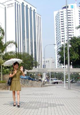 クアラルンプールの町中を歩いて散歩