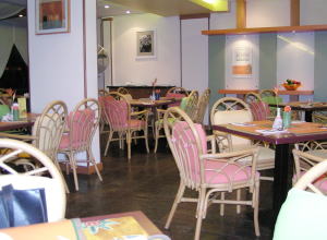 inside of Harris Cafe