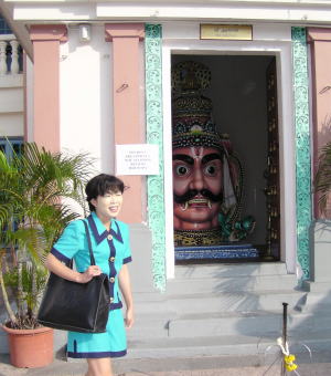 In Sri Mariamman Temple (Sri Aravan)