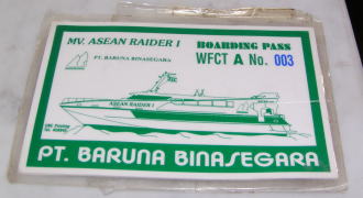 Boarding Pass of ferry