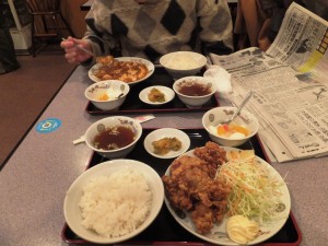 唐揚定食＆麻婆豆腐定食