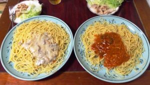 パスタに乗せてみました